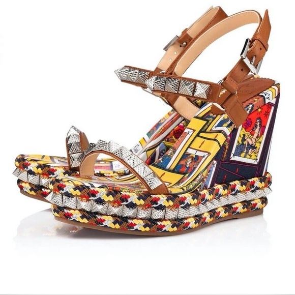 Christian Louboutin Shoes - Christian Louboutin Pyraclou 110 Tarot Card PlatformWedge Sandal EUR 41 US 10